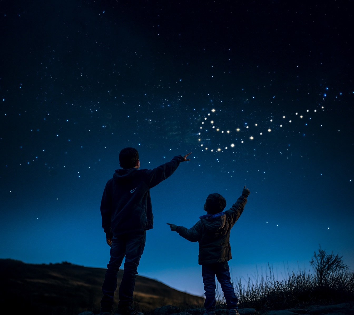 Night sky with stars